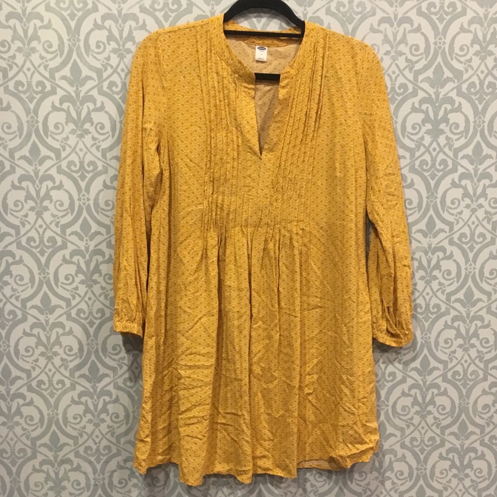 Yellow patterned dress